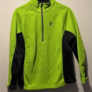 Spyder Lime and Black Half-Zip Pullover